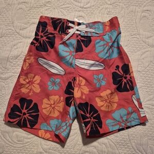 Gymboree boys size 2T Outlet hawaiian design swim shorts elastic waist